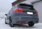Preview: Fox passend für Ford Focus III ST Turnier Diesel Endschalldämpfer quer Ausgang mittig - 2x115x85 Typ 32 mittig schwarz beschichtet FO032075-348s