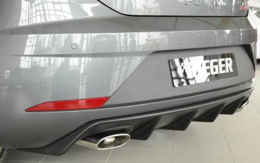 Rieger Heckeinsatz für Seat Leon Cupra (5F) ABS schwarz matt (Lackierung erforderlich) K 00027037