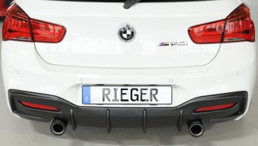 Rieger Heckeinsatz für BMW 1er F21 (1K2) ABS schwarz matt (Lackierung erforderlich) Y 00035066
