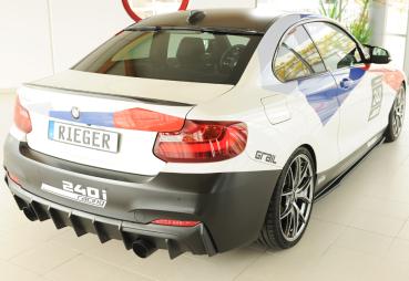 Rieger Heckeinsatz für BMW 2er F22/ F23 (1C) ABS schwarz matt (Lackierung erforderlich) Y 00035105