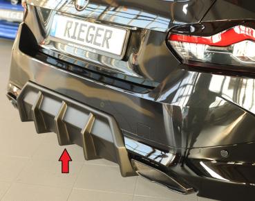 Rieger Heckeinsatz (Mittelteil) für BMW 2er G42 (G2C) ABS schwarz matt (Lackierung erforderlich) Y 00035114