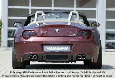Rieger Heckansatz für BMW Z4 (E85) ABS schwarz matt (Lackierung erforderlich) K 00050504