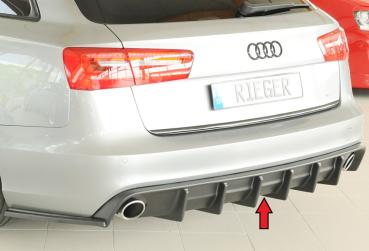 Rieger Heckeinsatz (für Fzg. ohne AHK) für Audi A6 (4G/C7) ABS schwarz matt (Lackierung erforderlich) Y 00055353