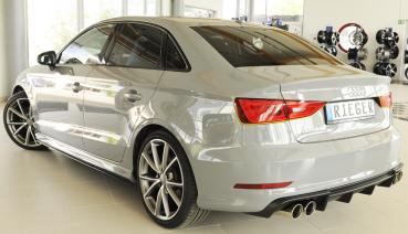 Rieger Heckeinsatz für Audi A3 (8V) ABS schwarz matt (Lackierung erforderlich) Y 00056808