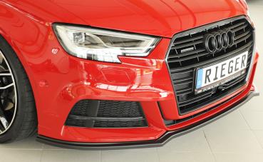 Rieger Spoilerschwert für Audi A3 S3 (8V) ABS schwarz matt (Lackierung erforderlich) Y 00056811