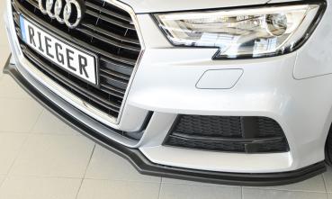 Rieger Spoilerschwert für Audi A3 S3 (8V) ABS schwarz matt (Lackierung erforderlich) Y 00056812