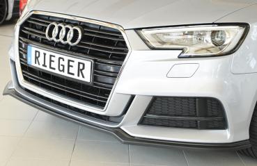 Rieger Spoilerschwert für Audi A3 S3 (8V) ABS schwarz matt (Lackierung erforderlich) Y 00056812