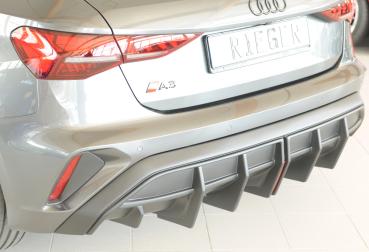 Rieger Heckeinsatz für orig. ESD für Audi A3 (GY) ABS schwarz matt (Lackierung erforderlich) Y 00056844