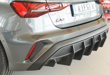 Rieger Heckeinsatz für orig. ESD für Audi A3 (GY) ABS schwarz matt (Lackierung erforderlich) Y 00056844