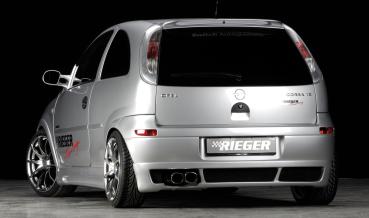 Rieger Heckansatz für Opel Corsa C ABS schwarz matt (Lackierung erforderlich) Y 00058915