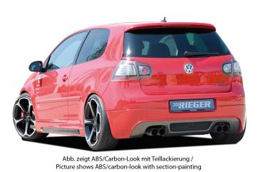 Rieger Heckansatz für VW Golf 5 ABS schwarz matt (Lackierung erforderlich) K 00059408