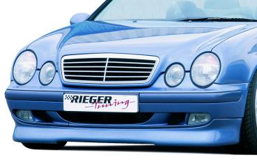 Rieger Frontansatz (Elegance) für Mercedes CLK (W208) ABS schwarz matt (Lackierung erforderlich) Y 00071001