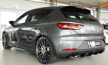 Rieger Heckeinsatz für Seat Leon Cupra (5F) Glossy schwarz glänzend K 00088136