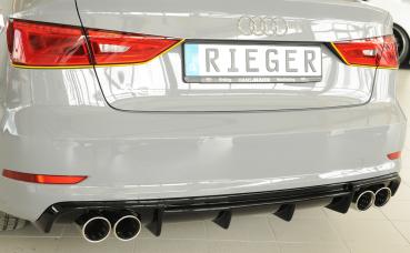 Rieger Heckeinsatz für Audi A3 (8V) Glossy schwarz glänzend Y 00088158