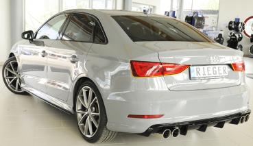 Rieger Heckeinsatz für Audi A3 (8V) Glossy schwarz glänzend Y 00088158