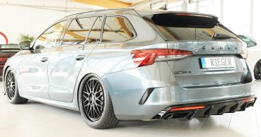 Rieger Heckeinsatz für Skoda Octavia RS (NX) Glossy schwarz glänzend Y 00088255