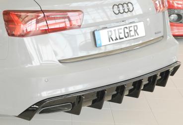 Rieger Heckeinsatz (für Fzg. mit AHK) für Audi A6 (4G/C7) Glossy schwarz glänzend Y 00088369