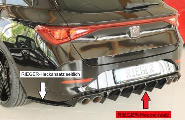 Rieger Heckeinsatz (für Fzg. ohne AHK) für Cupra Leon (KL) Glossy schwarz glänzend Y 00088413