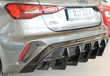 Rieger Heckeinsatz für orig. ESD für Audi A3 (GY) Glossy schwarz glänzend Y 00088422