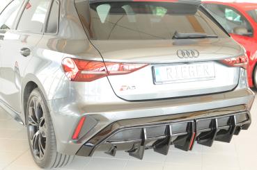 Rieger Heckeinsatz für orig. ESD für Audi A3 (GY) Glossy schwarz glänzend Y 00088422