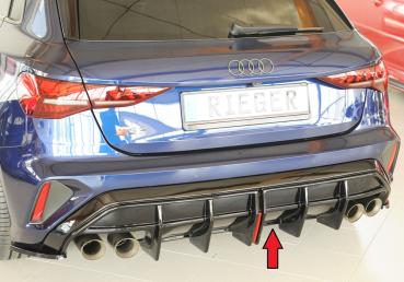 Rieger Heckeinsatz für Audi A3 S3 (GY) Glossy schwarz glänzend Y 00088423