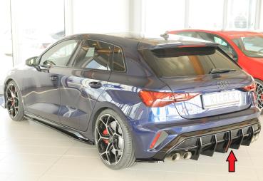 Rieger Heckeinsatz für Audi A3 S3 (GY) Glossy schwarz glänzend Y 00088423