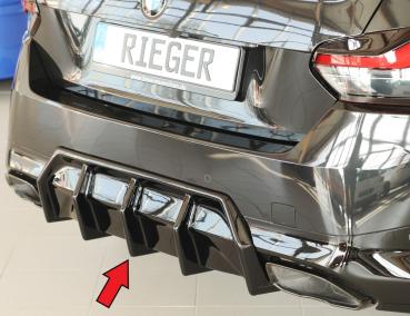 Rieger Heckeinsatz (Mittelteil) für BMW 2er G42 (G2C) Glossy schwarz glänzend Y 00088436