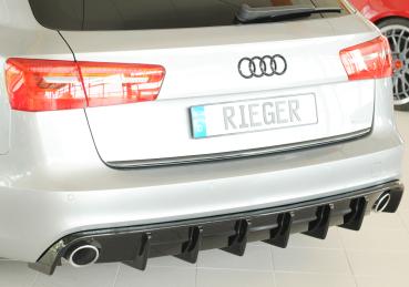 Rieger Heckeinsatz (für Fzg. ohne AHK) für Audi A6 (4G/C7) Glossy schwarz glänzend Y 00088455