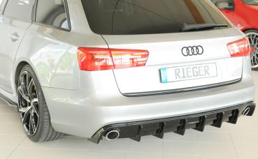 Rieger Heckeinsatz (für Fzg. ohne AHK) für Audi A6 (4G/C7) Glossy schwarz glänzend Y 00088455