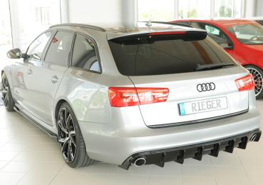 Rieger Heckeinsatz (für Fzg. ohne AHK) für Audi A6 (4G/C7) Glossy schwarz glänzend Y 00088455