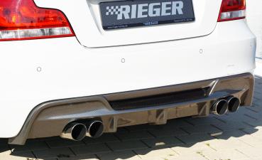 Rieger Heckeinsatz für BMW 1er E82, E88 (182/1C) Carbon Look glänzend Y 00099135