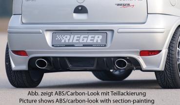 Rieger Heckschürzenansatz für Opel Corsa C Carbon Look glänzend Y 00099336