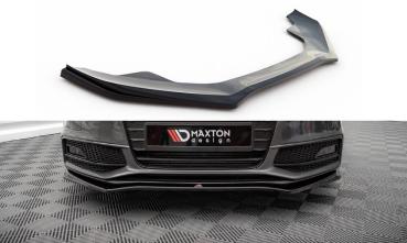 Maxton Design Front Ansatz V.4 für Audi A4 S-Line / S4 B8 Facelift schwarz Hochglanz