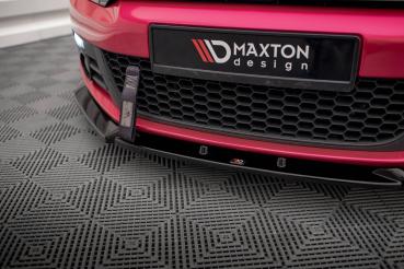 Maxton Design Front Ansatz V.3 für VW Scirocco Mk3 schwarz Hochglanz