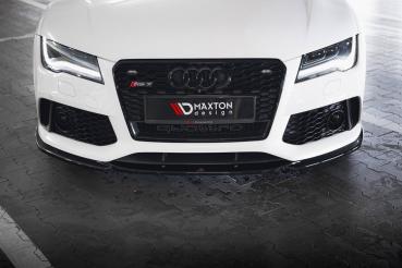 Maxton Design Front Ansatz V.4 für Audi RS7 C7 schwarz Hochglanz