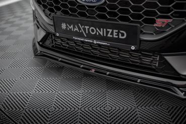 Maxton Design Front Ansatz V.4 + Flaps für Ford Fiesta ST / ST-line Mk8 Facelift