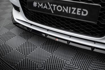 Maxton Design Front Ansatz V.1 für Audi A3 Limousine 8V schwarz Hochglanz