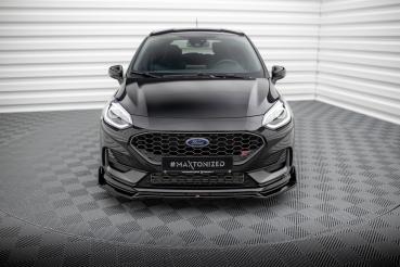 Maxton Design Front Ansatz V.4 + Flaps für Ford Fiesta ST / ST-line Mk8 Facelift