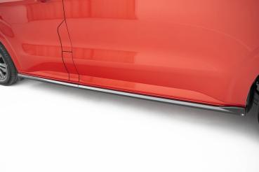 Maxton Design Seitenschweller Ansatz für Ford Transit Custom L2 / Tourneo Custom L2 Mk2 schwarz Hochglanz