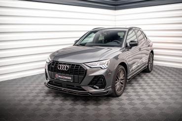 Maxton Design Front Ansatz V.4 für Audi Q3 Sportback / SUV S-Line F3 schwarz Hochglanz
