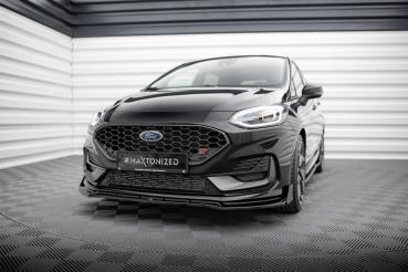 Maxton Design Front Ansatz V.4 + Flaps für Ford Fiesta ST / ST-line Mk8 Facelift