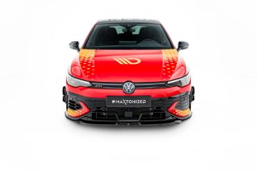 Maxton Design Front Ansatz V.3 für VW Golf GTI Clubsport Mk8 Facelift schwarz Hochglanz