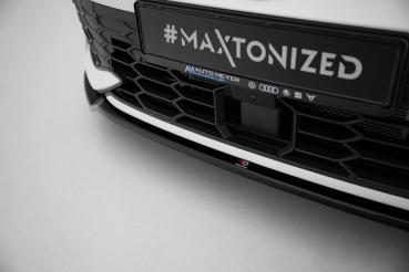 Maxton Design Front Ansatz V.3 für VW Golf GTI / GTE / R-Line Mk8 Facelift schwarz Hochglanz