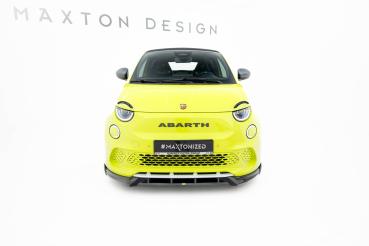 Maxton Design Front Ansatz für Abarth 500e schwarz Hochglanz