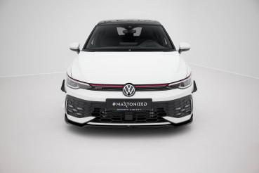 Maxton Design Front Ansatz V.3 für VW Golf GTI / GTE / R-Line Mk8 Facelift schwarz Hochglanz