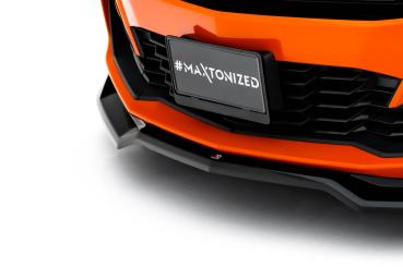 Maxton Design Front Ansatz V.1 für Chevrolet Camaro SS Mk6 Facelift schwarz Hochglanz