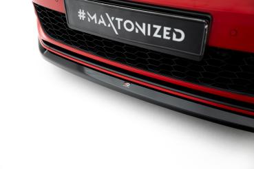 Maxton Design Front Ansatz V.3 für VW Golf GTI / GTD Mk7 Facelift schwarz Hochglanz