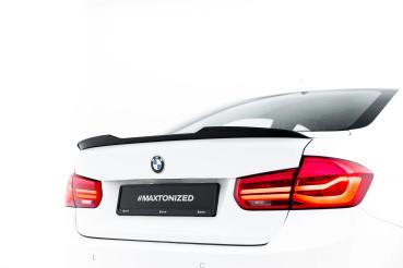 Maxton Design Spoiler CAP für BMW 3er Sportline Limousine F30 schwarz Hochglanz