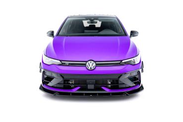 Maxton Design Front Ansatz V.3 für VW Golf R Variant Mk8 Facelift schwarz Hochglanz