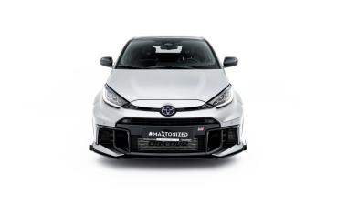 Maxton Design Front Stoßstange Flaps für Flaps Toyota GR Yaris Mk4 Facelift schwarz Hochglanz